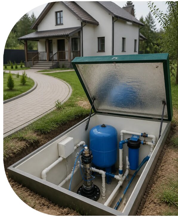 Автономное водоснабжение дома в Химках от 155505 р. | АПаруса-Хмк