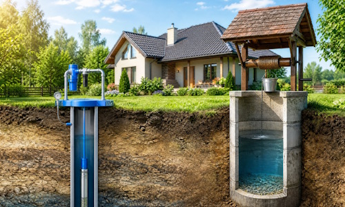 Автономное водоснабжение загородного дома Химки: скважина или колодец 